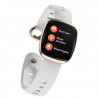 Montre connectee full ecran tactile - Blanc & or