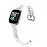 Montre connectee full ecran tactile - Blanc & or