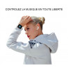 Montre connectee full ecran tactile - Blanc & or