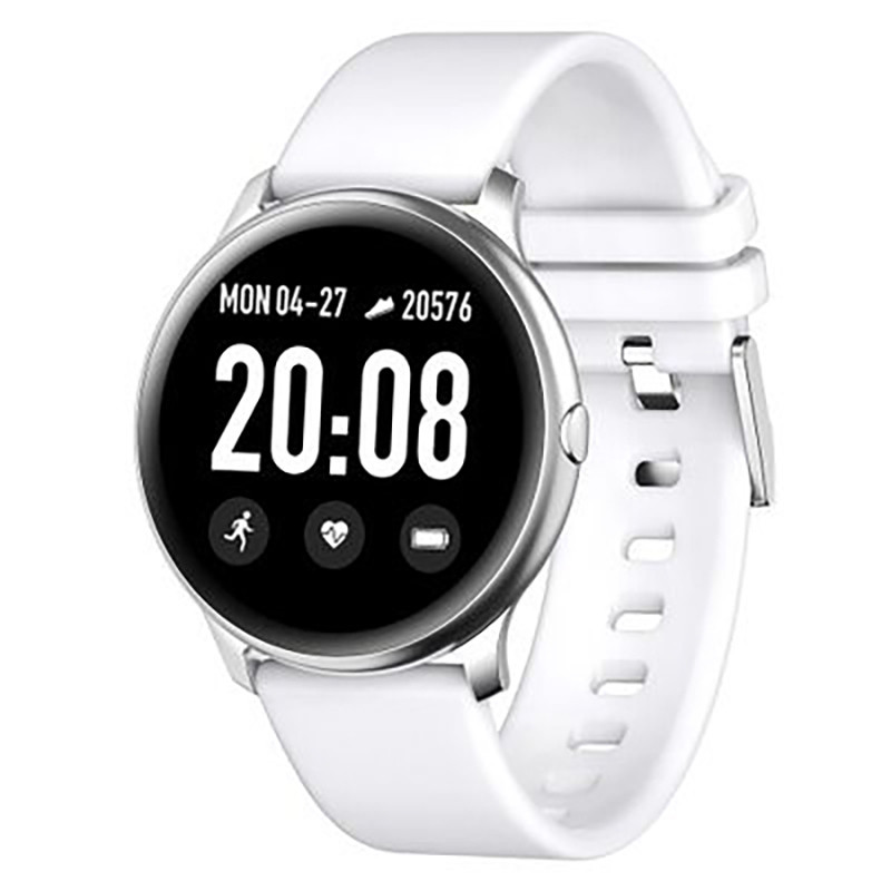 Montre Bluetooth 4.0 connectee avec frequence cardiaque - Blanc