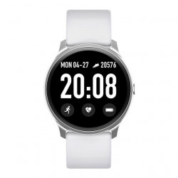 Montre Bluetooth 4.0 connectee avec frequence cardiaque - Blanc