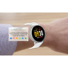 Montre Bluetooth 4.0 connectee avec frequence cardiaque - Blanc