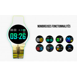 Montre Bluetooth connectee avec tracker dactivite et de frequence...