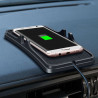 Tapis de charge sans fil de voiture Qi pour telephone portable...