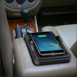 Tapis de charge sans fil de voiture Qi pour telephone portable...