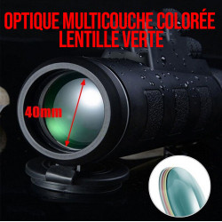 Telescope dexterieur avec lentille 40X60, boussole et trepied
