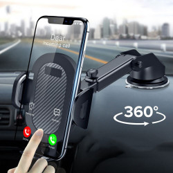 Support voiture ventouse de gravite avec roration 360 et bras depliant