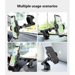 Support voiture ventouse de gravite avec roration 360 et bras depliant