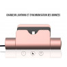 Station de chargement Lightning - Rose or