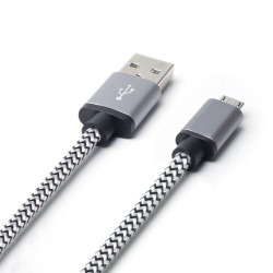 Lot de 2 cables de charge et de synchronisation Micro USB - Gris et or