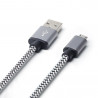 Lot de 2 cables de charge et de synchronisation Micro USB - Gris et or