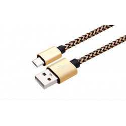 Lot de 2 cables de charge et de synchronisation Micro USB - Gris et or
