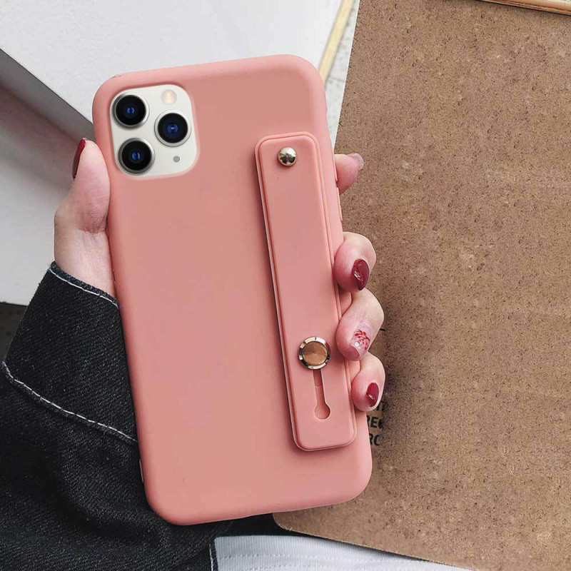 Coque legere en TPU avec support pour iPhone 11 - Peche