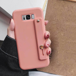 Coque legere en TPU avec support pour Samsung Galaxy S8 - Peche