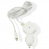 Chargeur voiture Muvit Apple Lightning MFI 1A 1.2m - Blanc