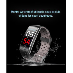 Montre Bluetooth connectee IP68 etanche avec moniteur de frequence...