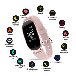 Bracelet Bluetooth connecte etanche S3 avec moniteur de frequence...