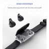 Bracelet Bluetooth connect 2 en 1 avec ecouteurs Bluetooth - Noir
