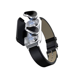 Bracelet Bluetooth connect 2 en 1 avec ecouteurs Bluetooth - Noir