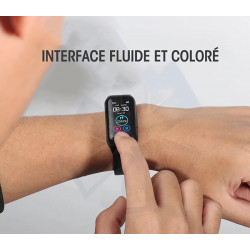 Bracelet Bluetooth connect 2 en 1 avec ecouteurs Bluetooth - Noir