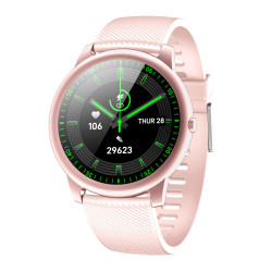 Montre Bluetooth connectee etanche avec tracer dactivite - Rose