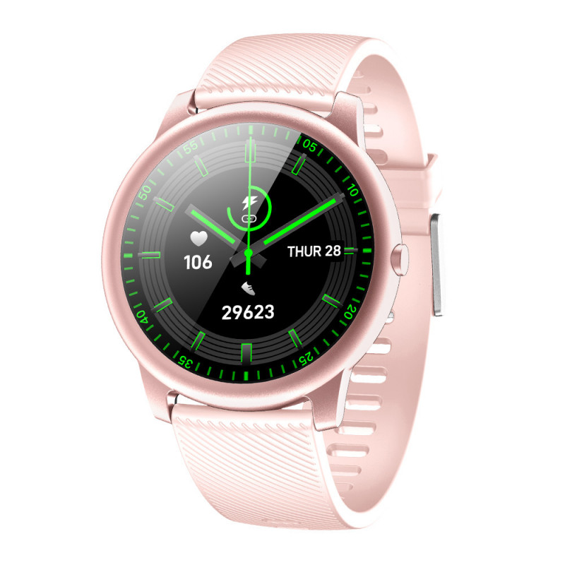 Montre Bluetooth connectee etanche avec tracer dactivite - Rose