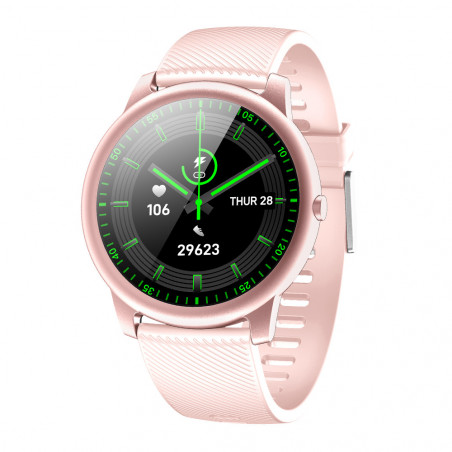 Montre Bluetooth connectee etanche avec tracer dactivite - Rose