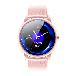 Montre Bluetooth connectee etanche avec tracer dactivite - Rose