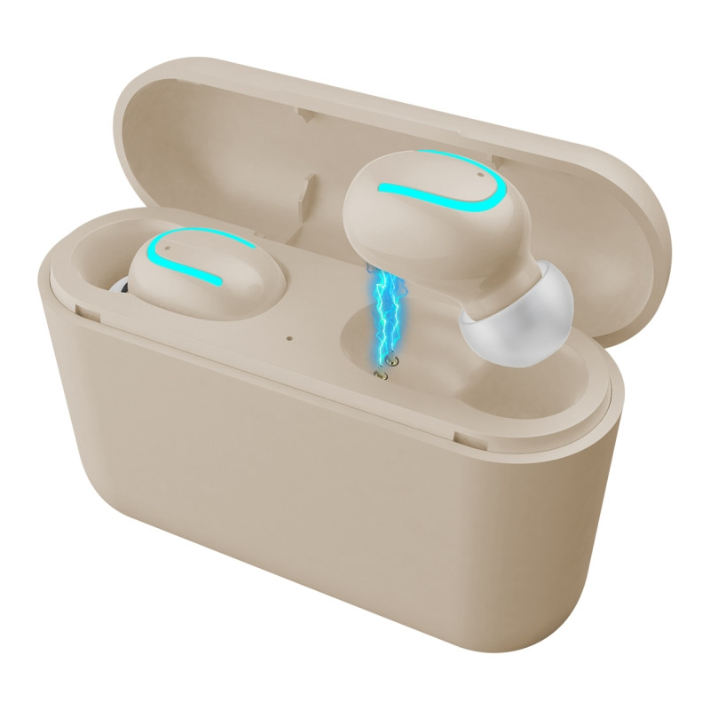 Ecouteurs binaural Bluetooth 5.0 sans fil etanches avec microphone...