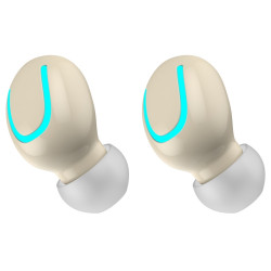 Ecouteurs binaural Bluetooth 5.0 sans fil etanches avec microphone...