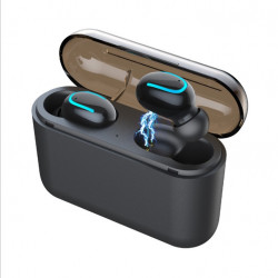 Ecouteurs binaural Bluetooth 5.0 sans fil etanches avec microphone...