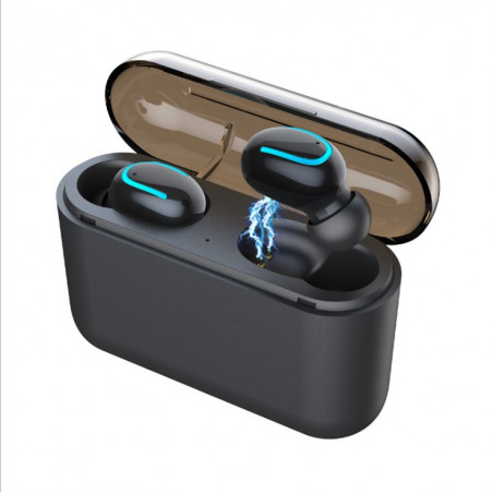 Ecouteurs binaural Bluetooth 5.0 sans fil etanches avec microphone...
