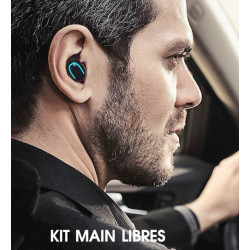 Ecouteurs binaural Bluetooth 5.0 sans fil etanches avec microphone...
