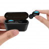 Ecouteurs binaural Bluetooth 5.0 sans fil etanches avec microphone...