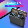Ecouteurs binaural Bluetooth 5.0 sans fil etanches avec microphone...