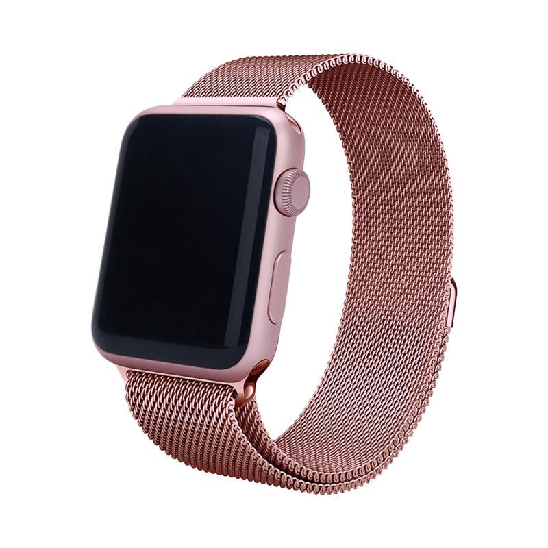 Bracelet milanais en acier inoxydable & bracelet silicone souple...