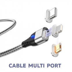 Cable magnetique universel de charge et de synchronisation avec...