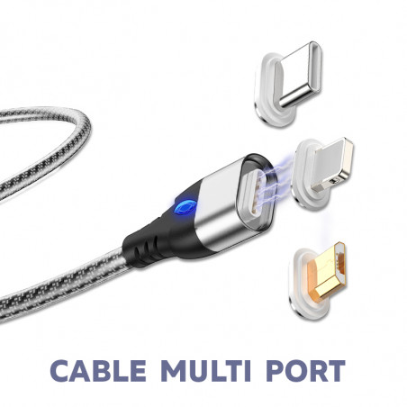Cable magnetique universel de charge et de synchronisation avec...