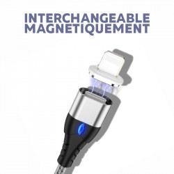 Cable magnetique universel de charge et de synchronisation avec...