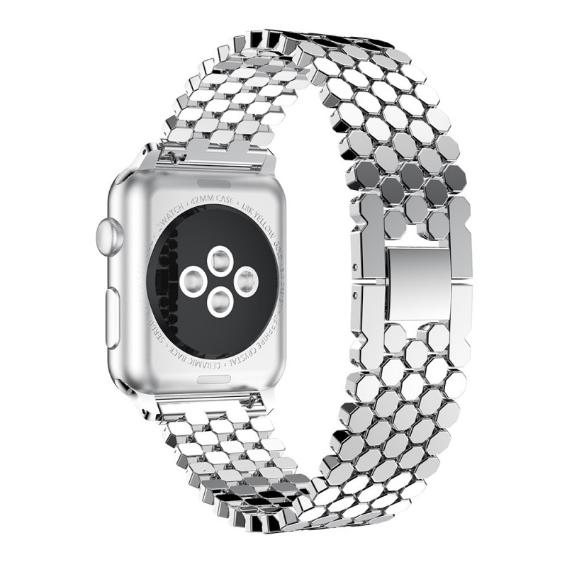 Bracelet en acier inoxydable compatible iWatch 38 mm/ 40 mm - Argent