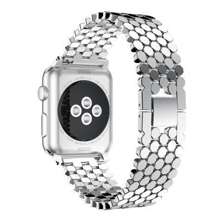 Bracelet en acier inoxydable compatible iWatch 38 mm/ 40 mm - Argent