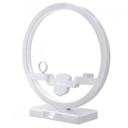 Station de charge rapide a 5 ports avec lampe de bureau LED - Blanc