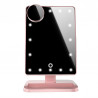 Miroir tactile avec lumiere LED et haut - parleur Bluetooth - Rose or