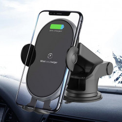 Support voiture rotatif 360 a ventouse 10W avec chargeur a...