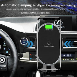 Support voiture rotatif 360 a ventouse 10W avec chargeur a...