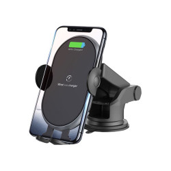Support voiture rotatif 360 a ventouse 10W avec chargeur a...