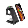Support de charge sans fil rapide 3 en 1 antiderapant compatible...