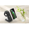 Support de charge sans fil rapide 3 en 1 antiderapant compatible...
