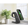 Support de charge sans fil rapide 3 en 1 antiderapant compatible...