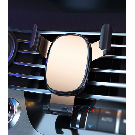 Support voiture rotatif 360 fixation grille daeration - Or